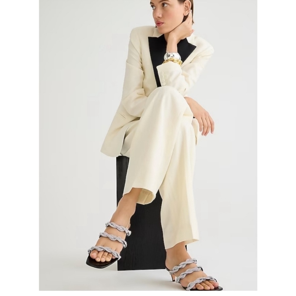 J. Crew Zadie strappy kitten heels with crystals sandals